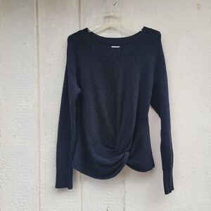 Offline By Aerie Women's Long Sleeve Knit Sweater Size M Black Knot Front
